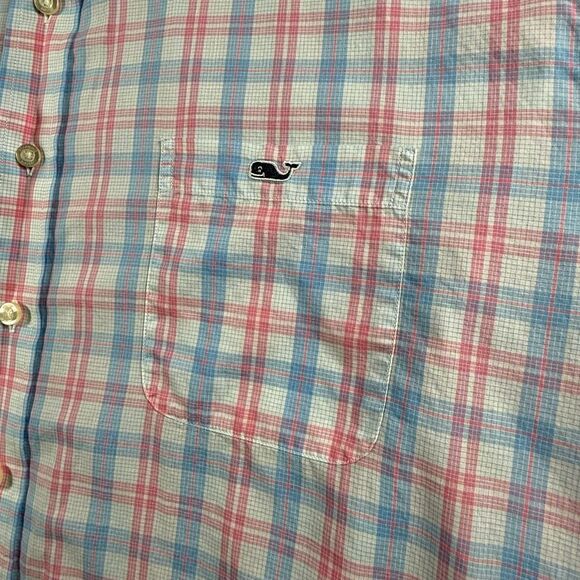 Vineyard Vines Classic Fit Tucker Button Down Shirt in Pink and Blue Plaid - US - Picture 5 of 10